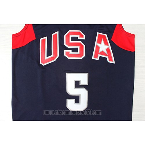 Camiseta USA 2008 Kidd #5 Azul